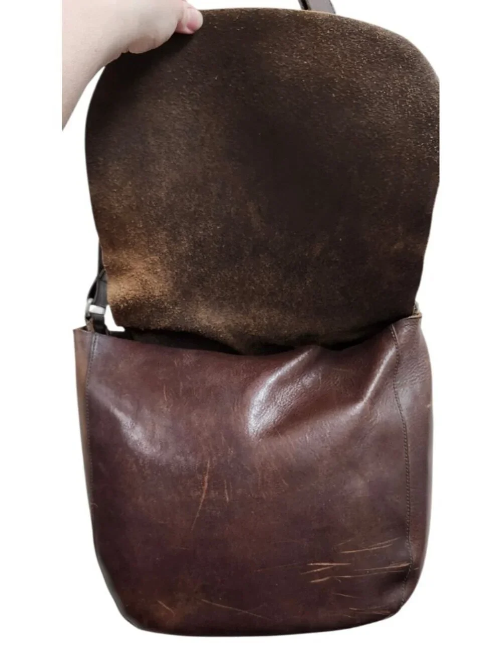 m0851 Leather Crossbody Bag Brown Distressed Vintage Messenger Canada Unisex